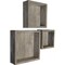 Ekena Millwork Square, Closed Back, Vintage Farmhouse Shadow Box Shelves, Barnwood Decor Collection, PK3 DECR15SBSQCBGY - alternate 4